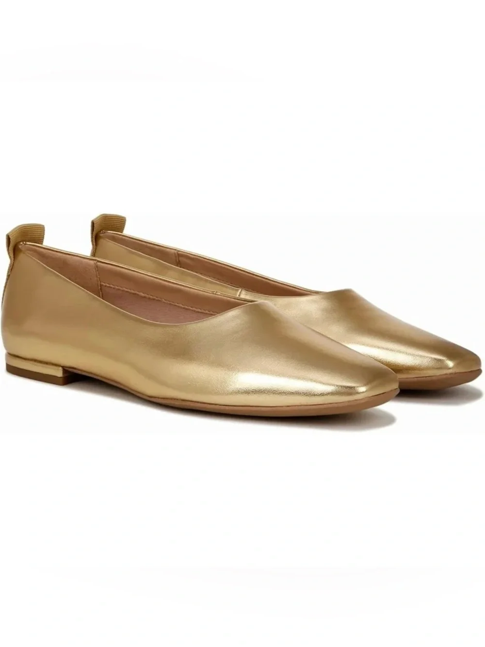 Franco Sarto women's Vana slip-on ballet flats in gold metallic | Size 7